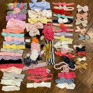 Baby girl headband bow bundle lot of bows